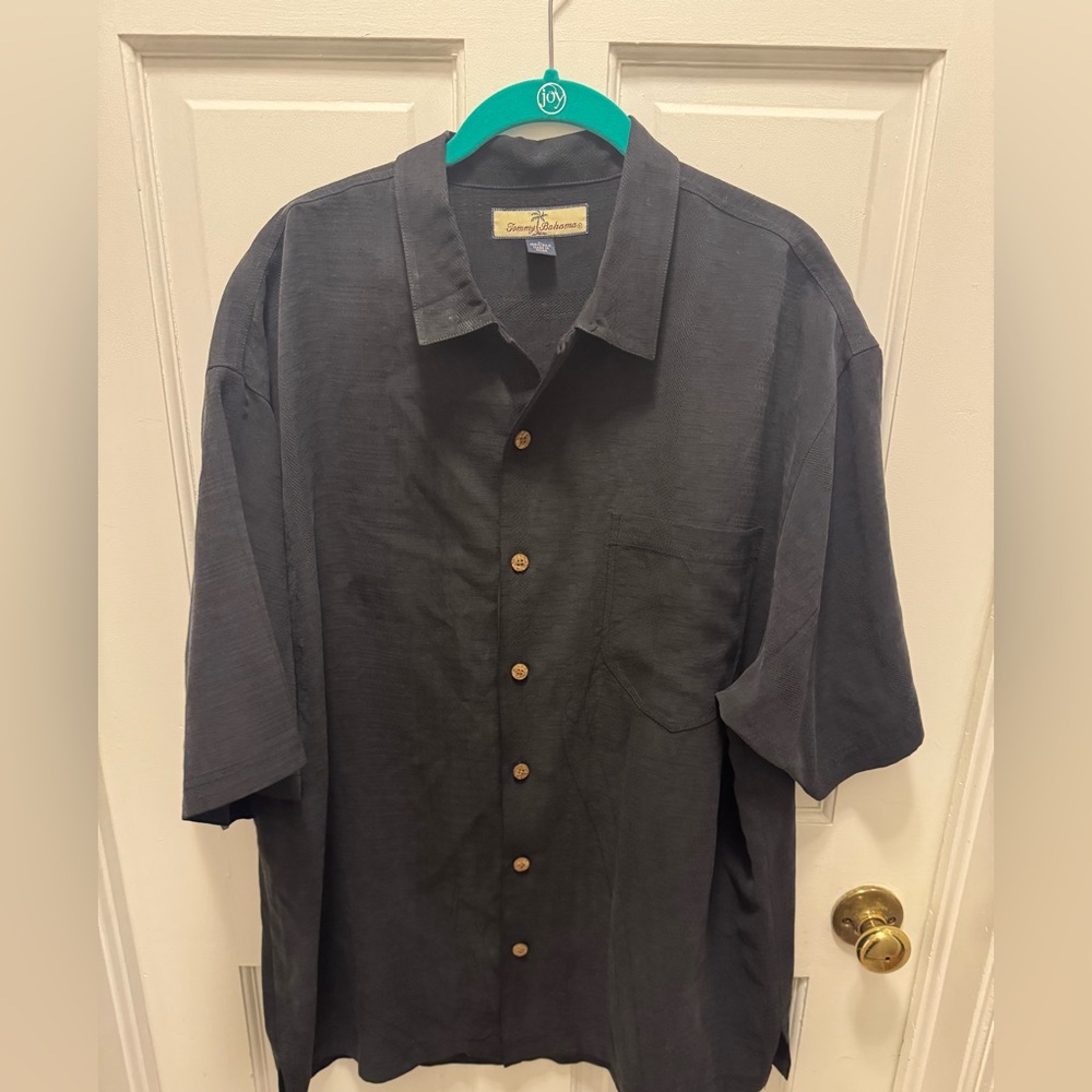 Tommy Bahama Black Silk Button Down